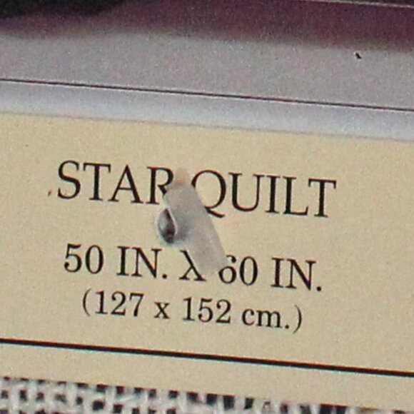 NWT Cotton Fields Starquilt 100% Cotton Throw 50 in x 60 in With Fringe - Picture 5 of 10